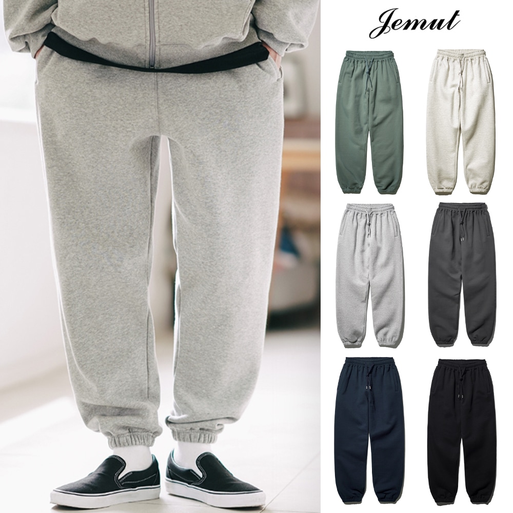[JEMUT] Amber wide fleece sweatpants