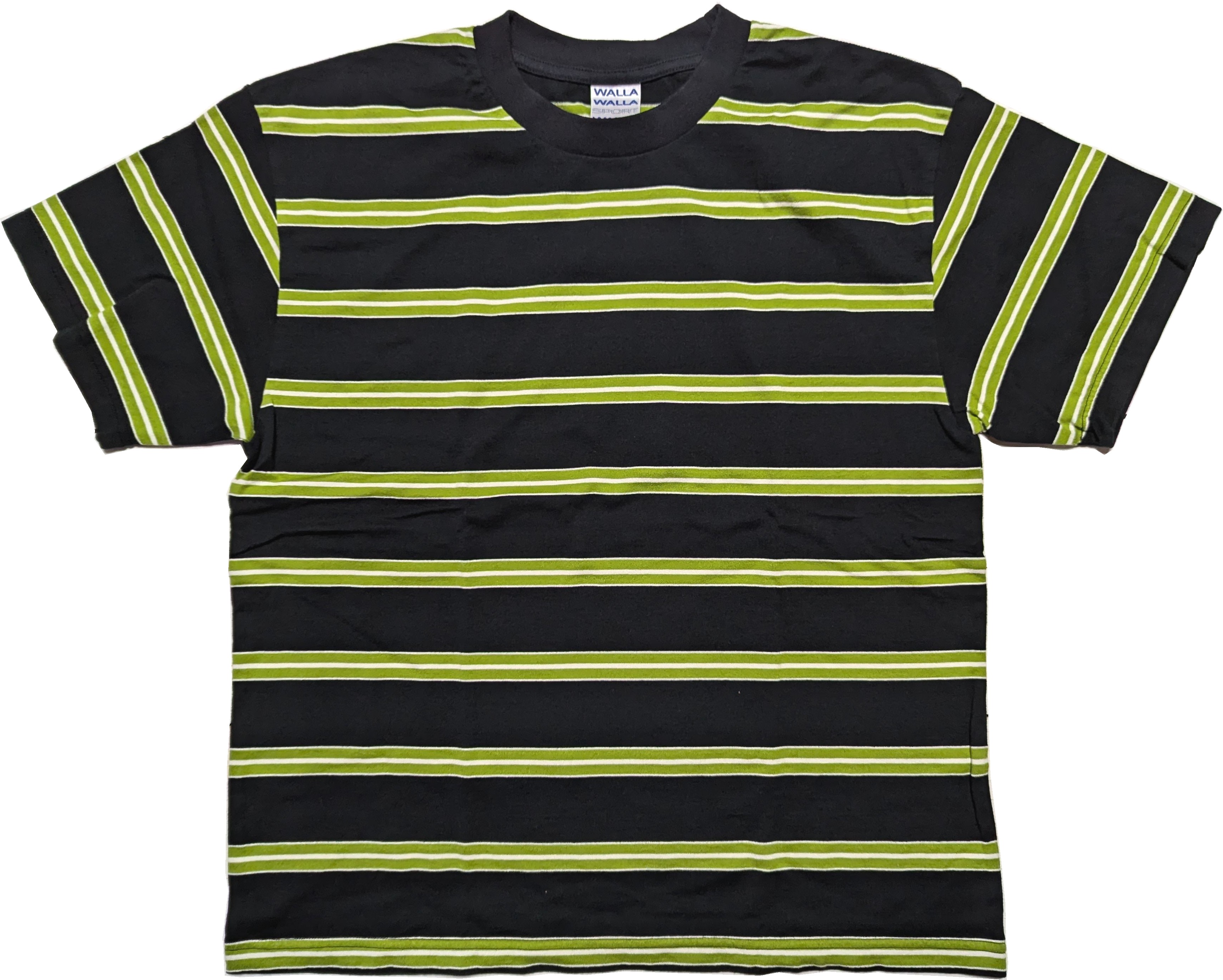 ショートスリーブ ストライプ ティー ブラック グリーン ネイビー メンズ Tシャツ 日本製 S/S STRIPE TEE BLACK GREEN 030