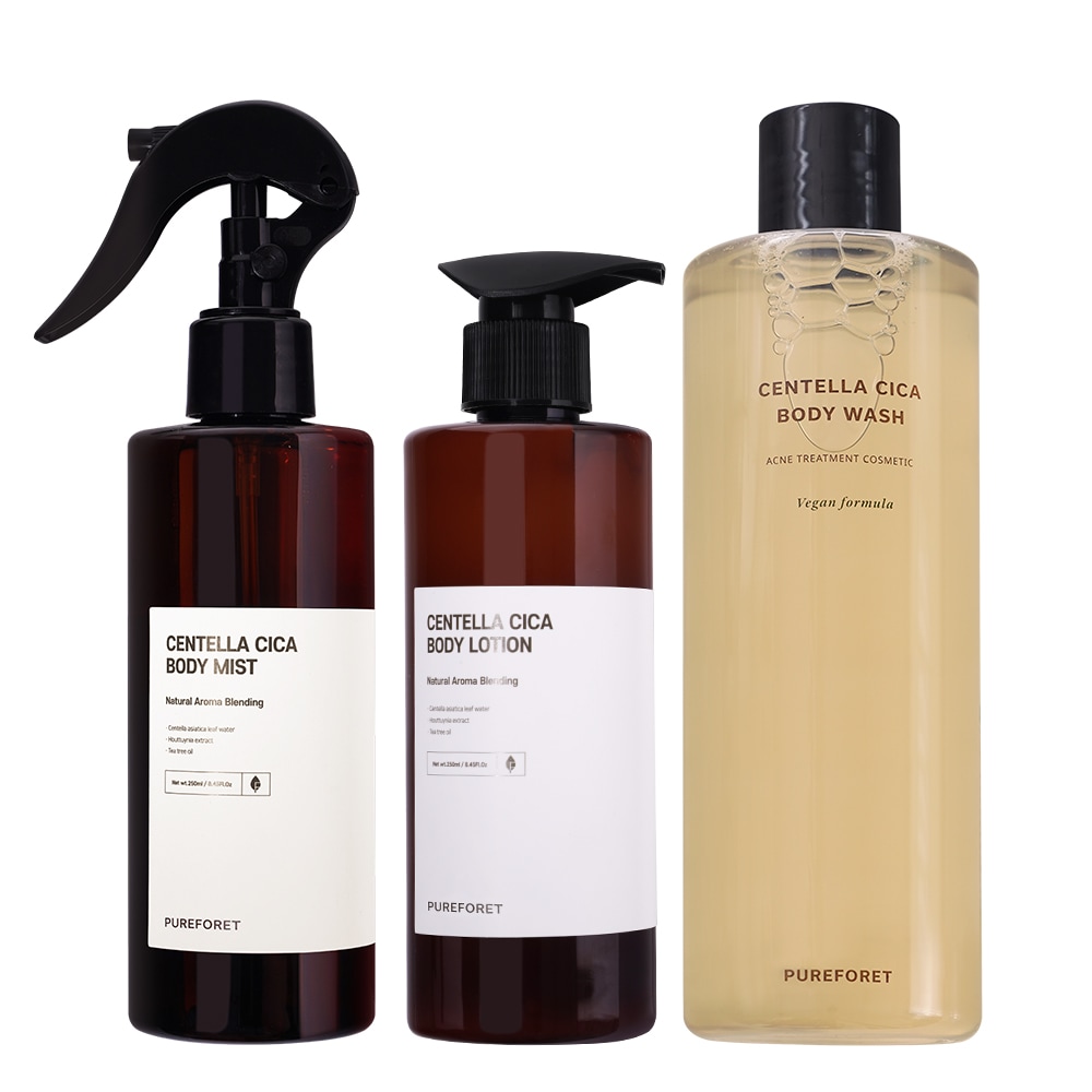 ピュアフォーレ 夏 センテラ 甲羅 弱酸性 保湿 オールインワン 香りの良い 大容量 ボディケア 3種 ギフトセット