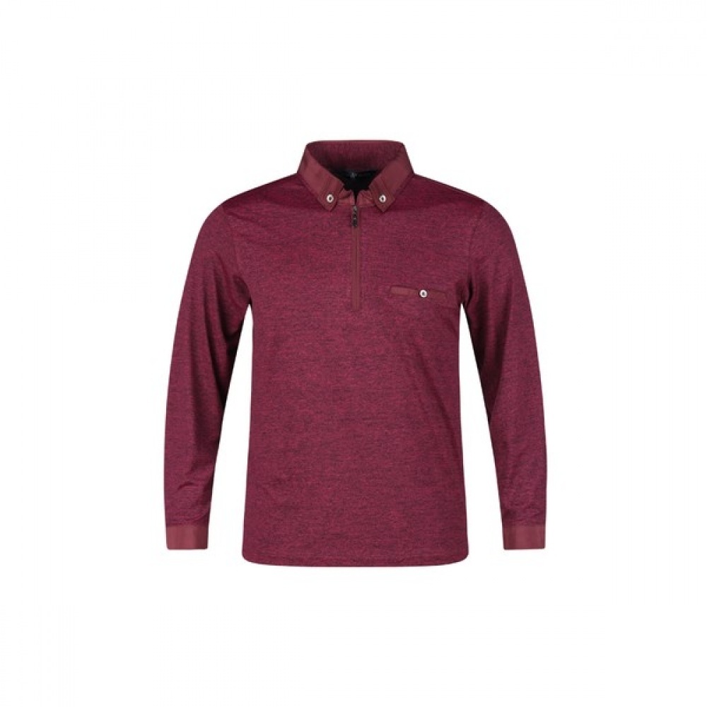 (ラックスゴルフ) ラックスゴルフジャンピールメンズハーフジップチェックポイント長袖ゴルフシャツ JP4A418