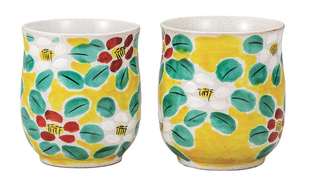 ナカマル『九谷焼』組湯呑花模様 K9-776