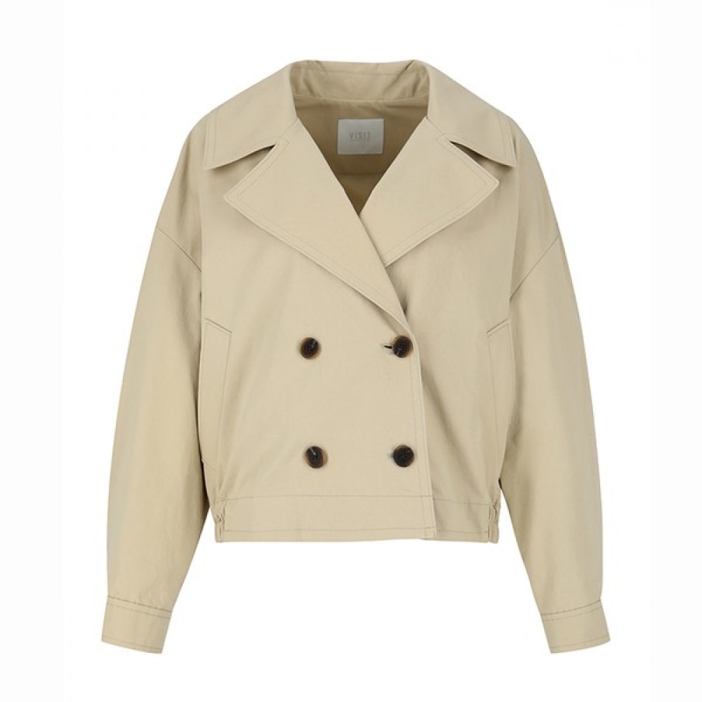 （ニューヨーク訪問）ダブルボタンハーフトレンチコート（VA3BB10）