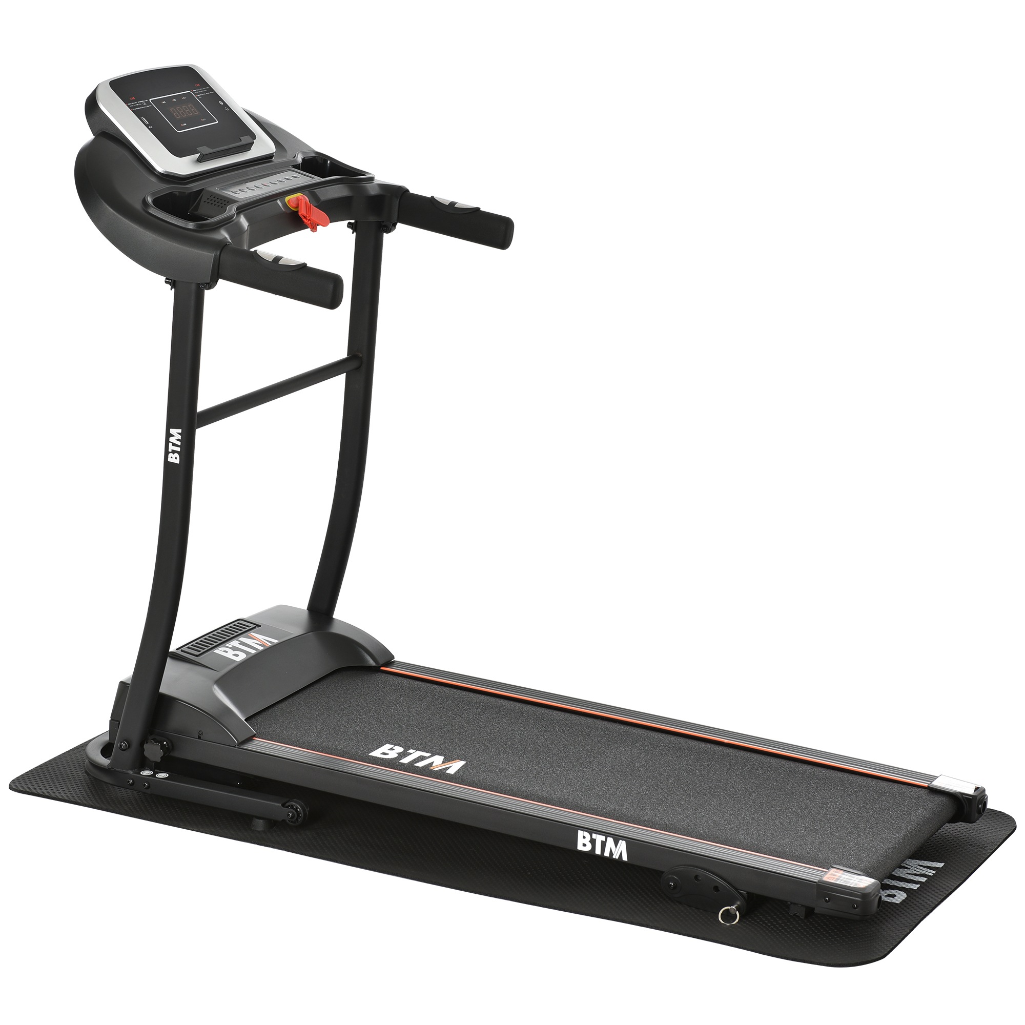 電動ランニングマシン ルームランナー MAX12km/h BTM マット付き フィットネスマシーン ダイエット器具A095