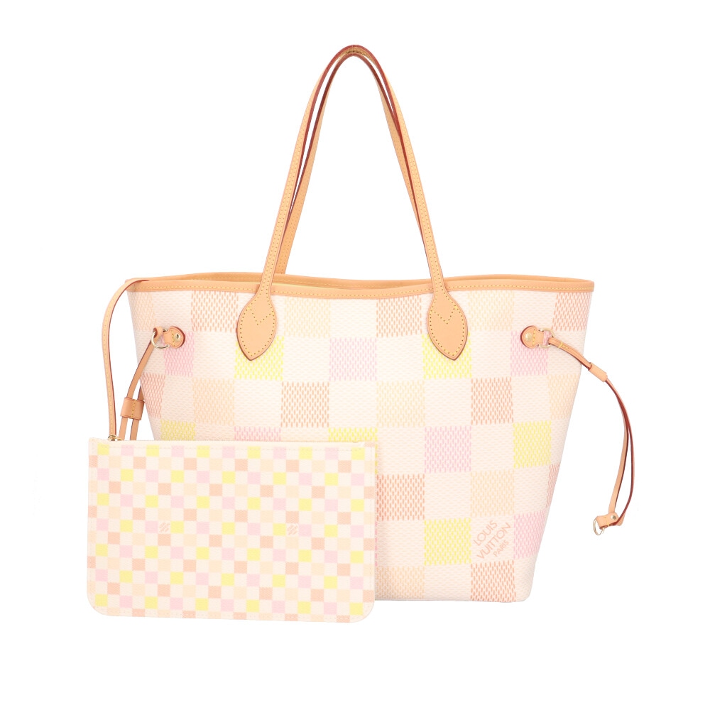 ルイヴィトン ネヴァーフルMM ダミエ トートバッグ ダミエキャンバス N40668 ホワイト LOUIS VUITTON 中古 美品