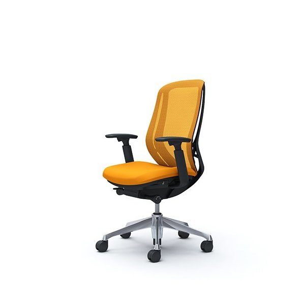 オカムラ シルフィー 可動肘 背メッシュ ハイ C685BRFMR8 オレンジ [オフィスチェア]