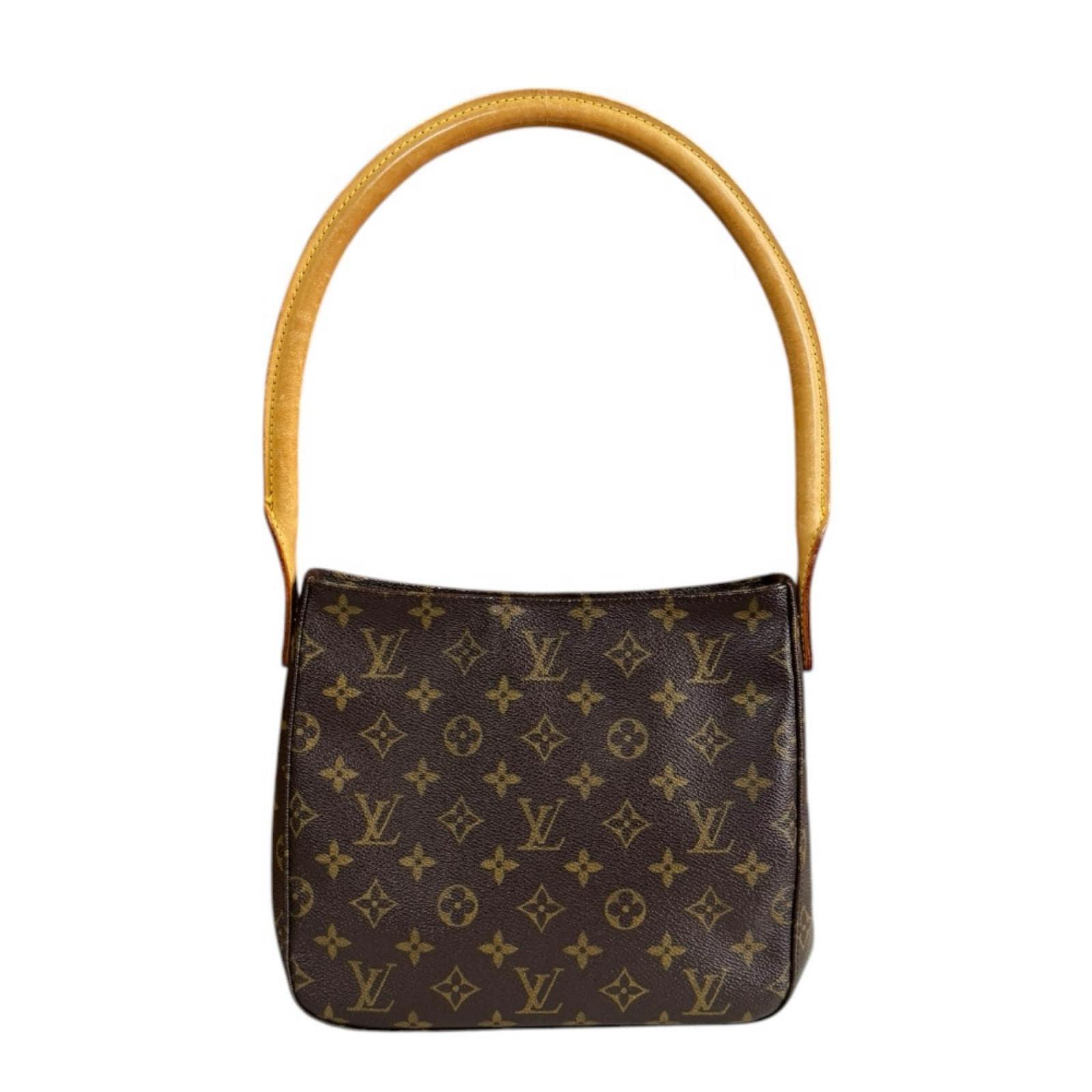 ルイヴィトン ルーピングMM モノグラム ショルダーバッグ モノグラムキャンバス M51146 ブラウン LOUIS VUITTON 中古