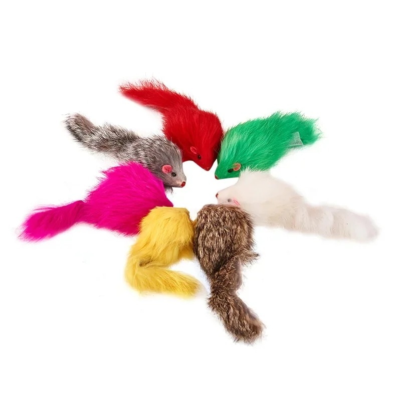 False-猫の耳のおもちゃ ウサギの毛皮 楽しいゲーム ペット用品 1セットあたり100個