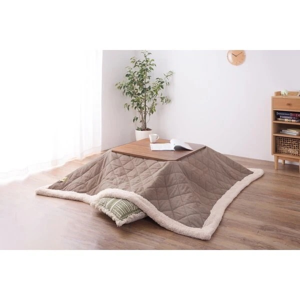 おしゃれ 薄掛けコタツ布団 正方形 ツイード KK-101BR