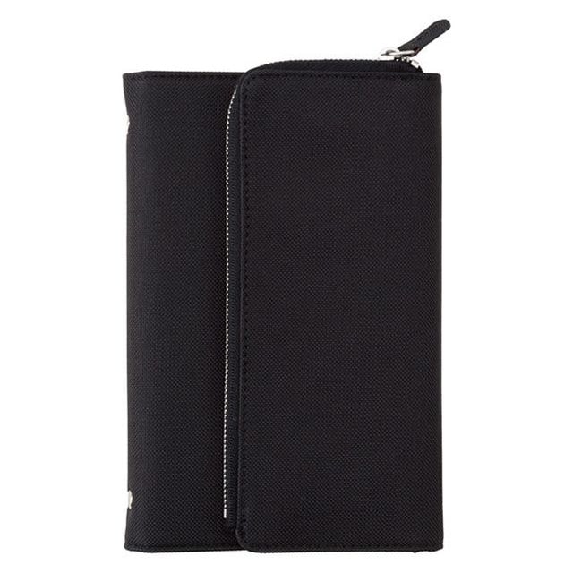 （まとめ買い）ダイゴー isshoni. ペンケース付き6穴バインダー バイブルサイズ ブラック K1220 [x3]