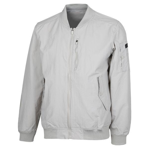 メンズ 季節の変わり目 ソフト 軽量 ブルゾン MA-1 BR JUA HGMP16 グレー_P409248119