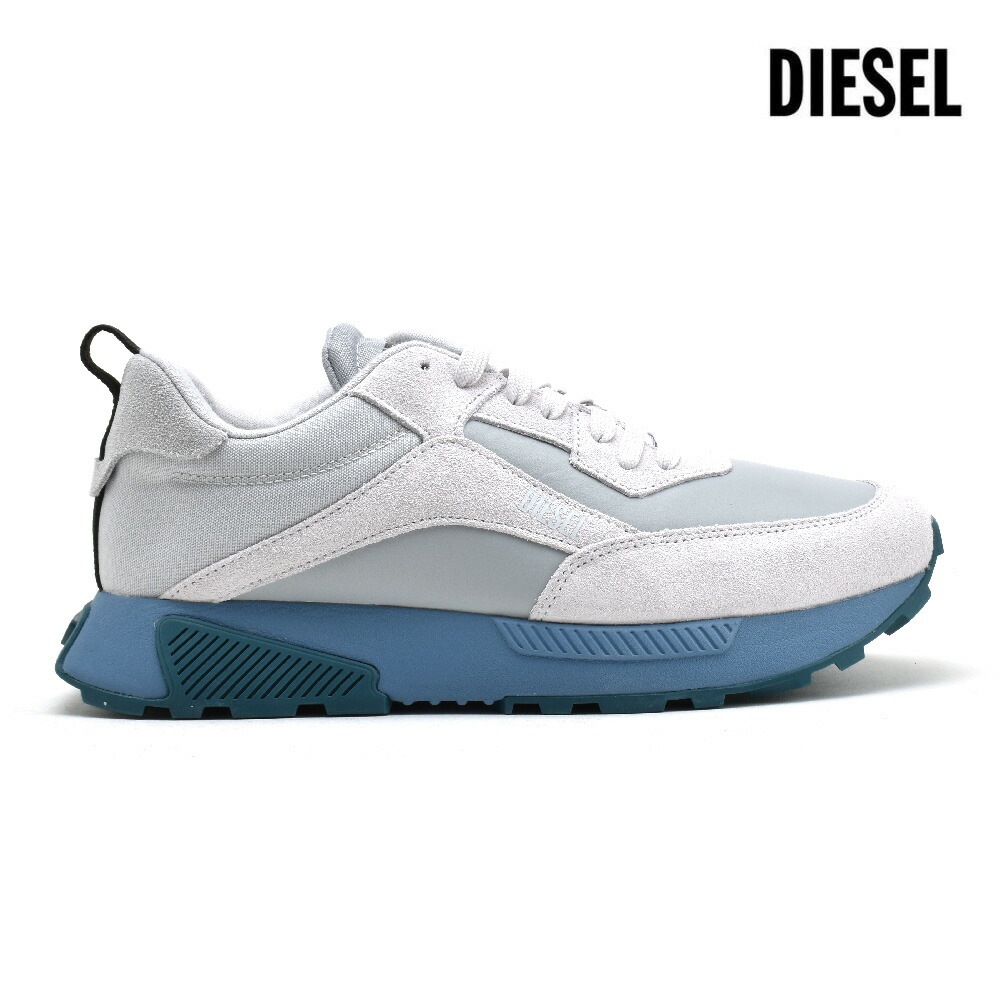 ディーゼル スニーカー メンズ ローカット レザー ホワイト グレー ブルー DIESEL S-TYCHE LOW[26350096t8057]