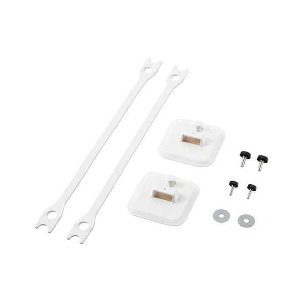 TS-007 耐震 ゴムベルト テレビ 転倒防止 震度7対応 75V型 2本入り VESA取付 地震用ストッパー ホワイト メーカー直送