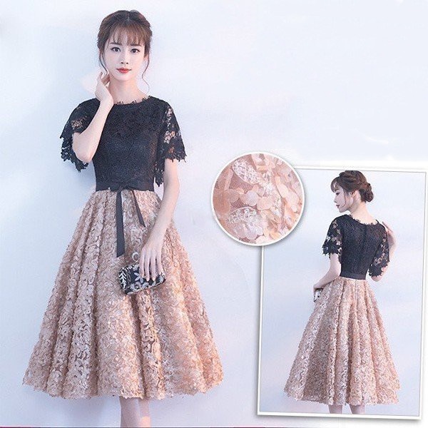 パーティードレス 結婚式 ドレス ミモレ丈 ロングドレス 演奏会 ドレス 二次会 ウェディングドレス