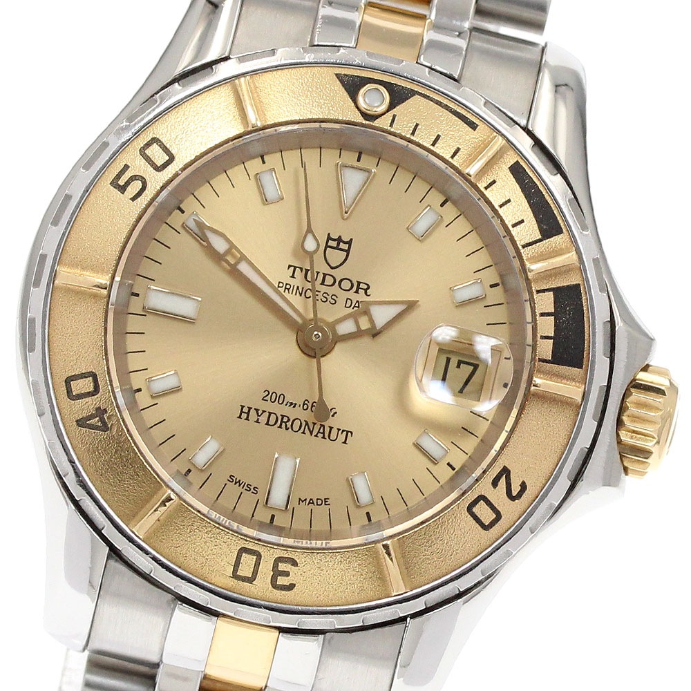 チュードル TUDOR 99093P プリンセスデイト ハイドロノート YGコンビ 自動巻き レディース _939047【中古】