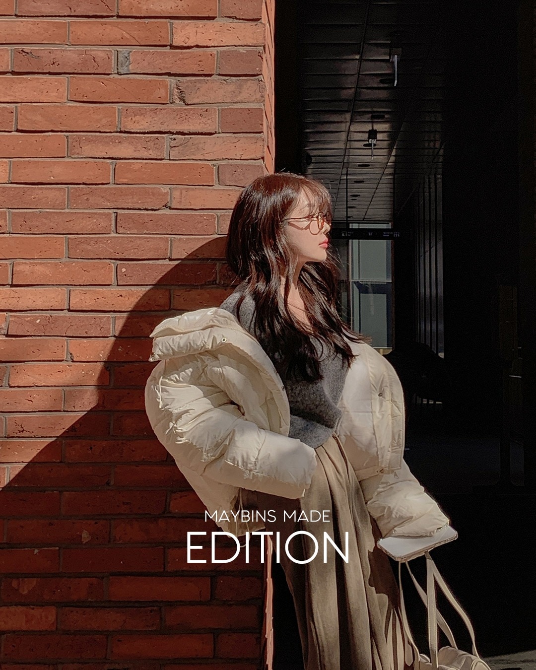 フード付きショート丈ダウン韓国ファッション レディース