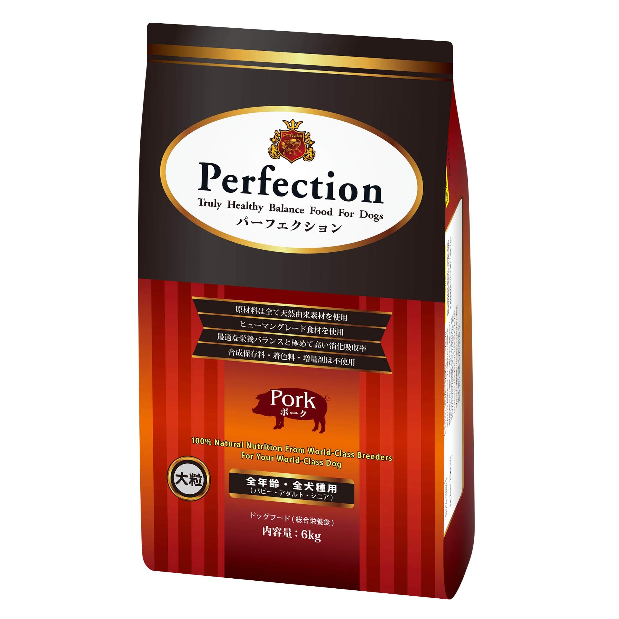 ラスミック ドッグフード パーフェクション ポーク 大粒 6キログラム (x 1)