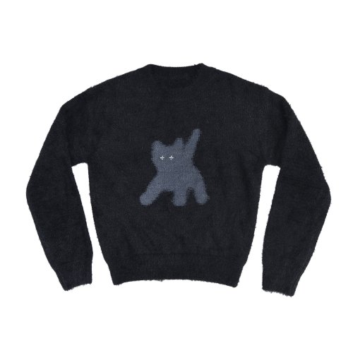 【AEAE】 Flashed Cats Angora Knit -[BLACK] 正規品