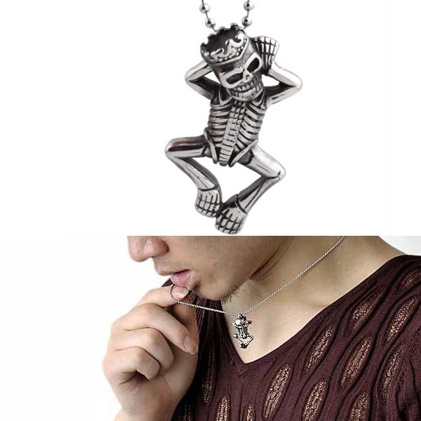 クライミングスカルステンレスペンダントトップ 面白い おもしろい ドクロ ガイコツ 登山 昼寝 骸骨 髑髏 サージカルステンレス316L ネックレス パーツ アクセサリー stt00-00-0496