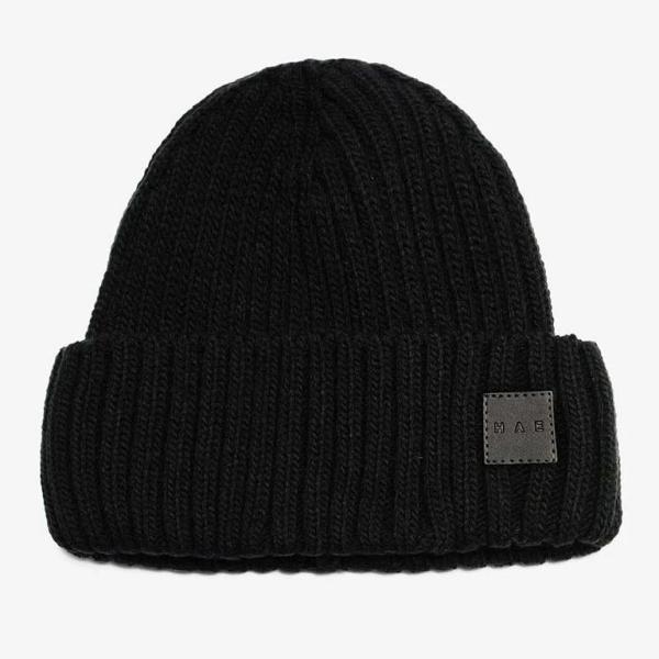HAE WEAR DISCOVER 帽子 ビーニー スノーボード スキー ファッション ニット帽 メンズ レディース Black