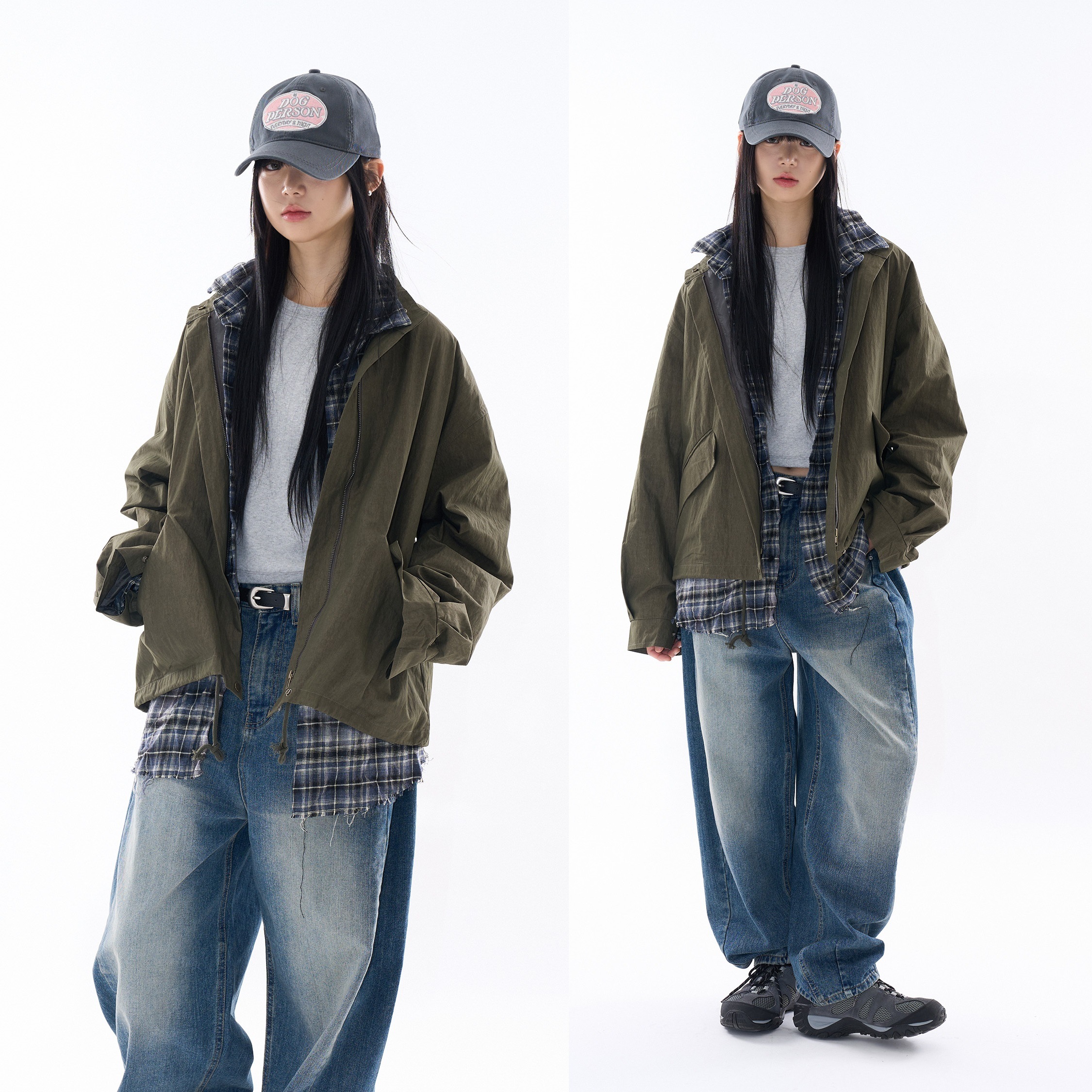 [2024 FW] コルブース ピグメント ショート フィールド ジャンパー (UNISEX) ヴィンテージ 韓国ファッション オーバーサイズ スタイル k-pop ファッション 秋 冬 ファッション