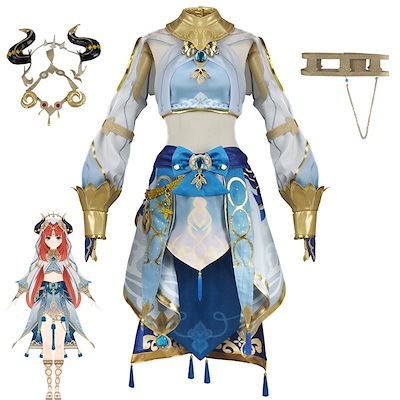 原神 Genshin コスプレ衣装 Nilou ニィロウ コスプレ コスチューム 変身 仮装 ステージ服 舞台 かつら ハロウィン クリスマス イベント 大人用 文化祭 6,338円
