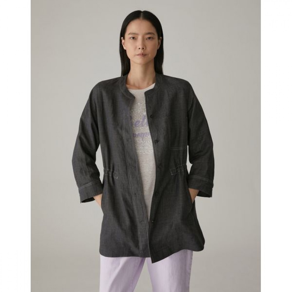 [オリビアローレン] カラーステッチラインシャツジャケット_VocfuxM3331