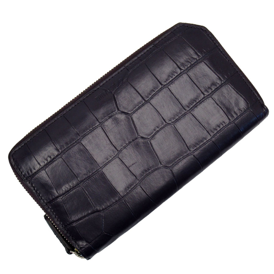 ジミーチュウ JIMMY CHOO ラウンドファスナー長財布 型押しレザー パープル ユニセックス g4026a 10,488円