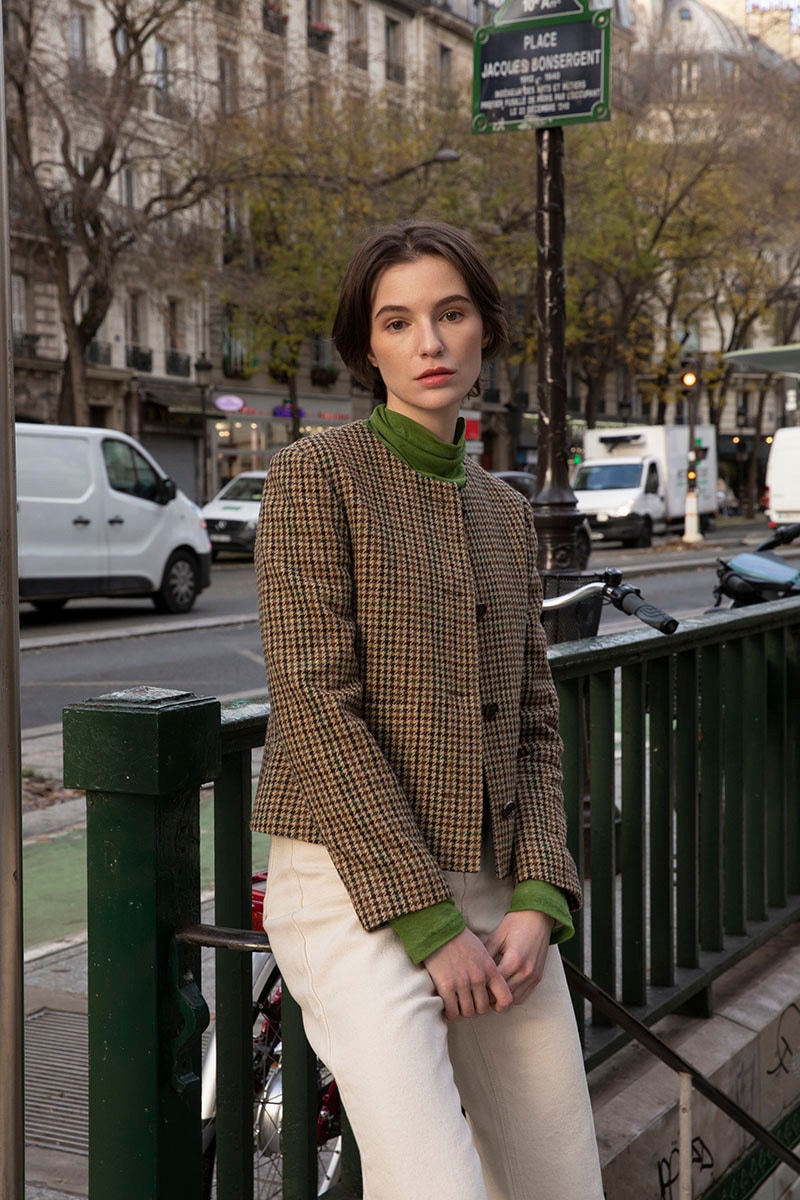 [MOON TWEED] CLASSIC TWEED JACKET 0011 BG