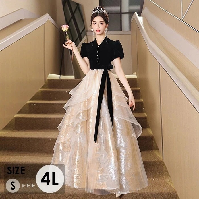 ドレス 大人 ピアノ 発表会 ロングドレス ミモレ丈 演奏会 演奏会用ドレス ピアノ発表会 結婚式 高校生 パーティードレス 演奏会ドレス 大きいサイズ 母親 コンクール イブニングドレス ロング 大