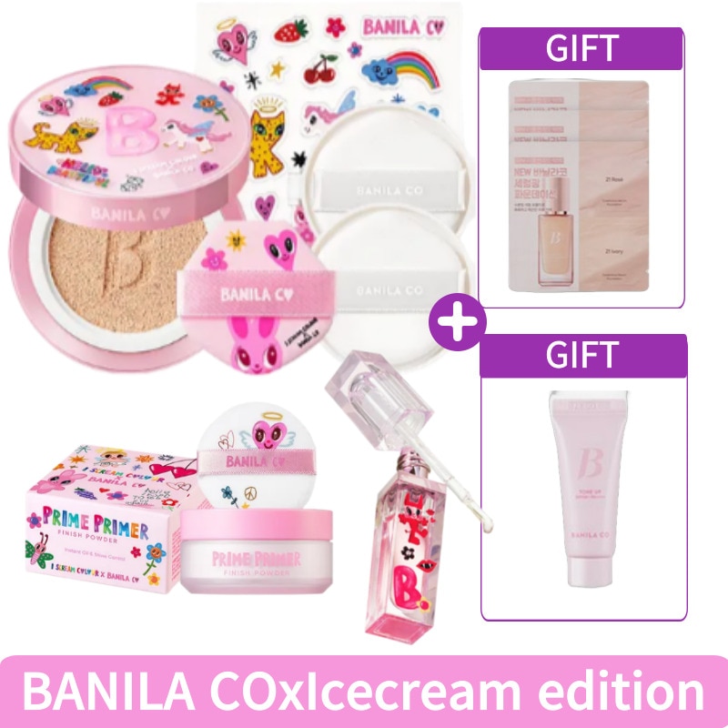 [アイスクリームカラーエディション] [贈呈]カバリーシャス アルティメット ホワイト/モイスチャー クッション(ケース+リフィル2)/ フィニッシュ パウダー/リップ プランパー マキシ韓国化粧品