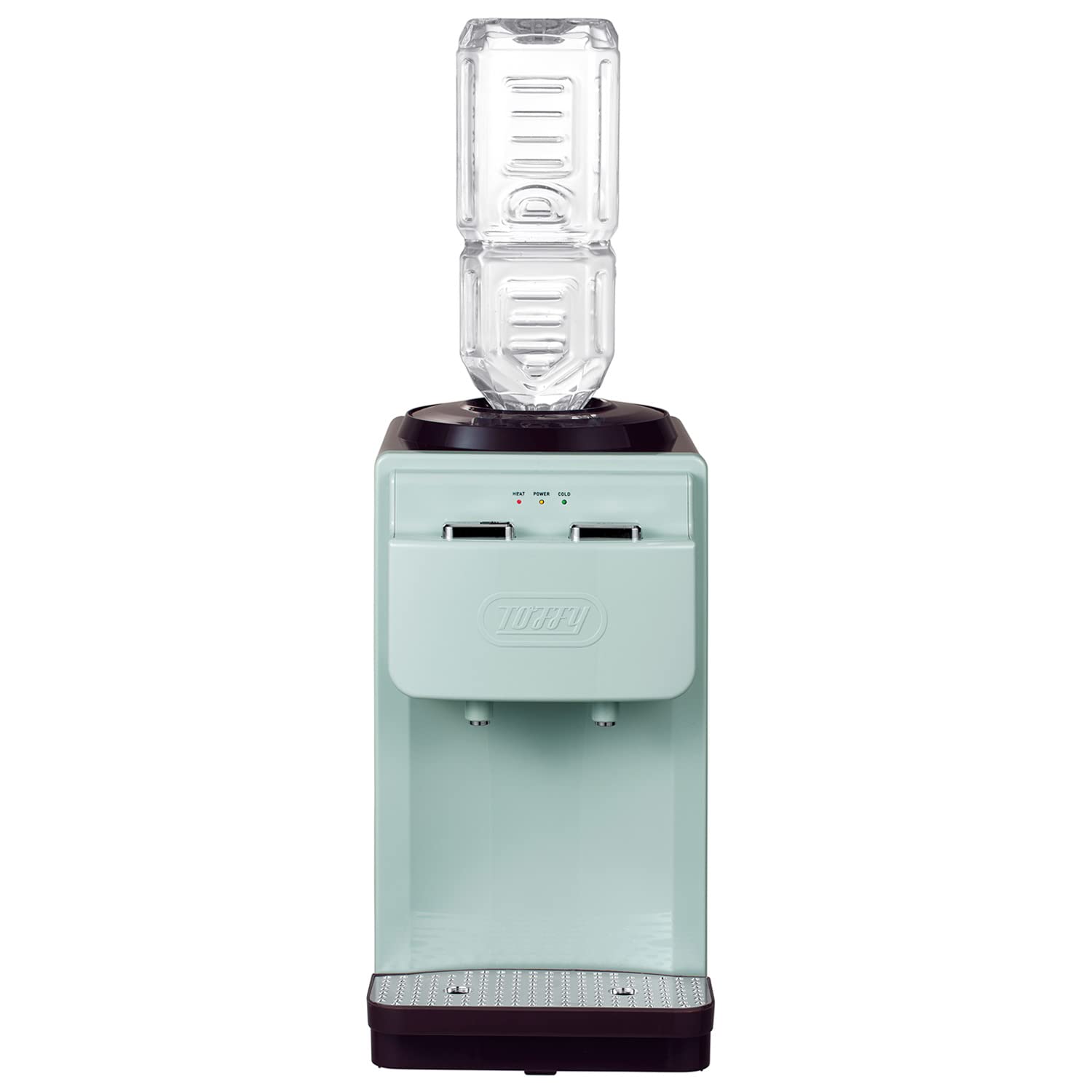 【Toffy/トフィー】 ウォーターサーバー K-WS2 (ペールアクア) 卓上型温冷両用タイプ 市販の2Lペットボトル対応 ほこり防止機能付き 安全ロック機能付き レトロ かわいい コンパクト K