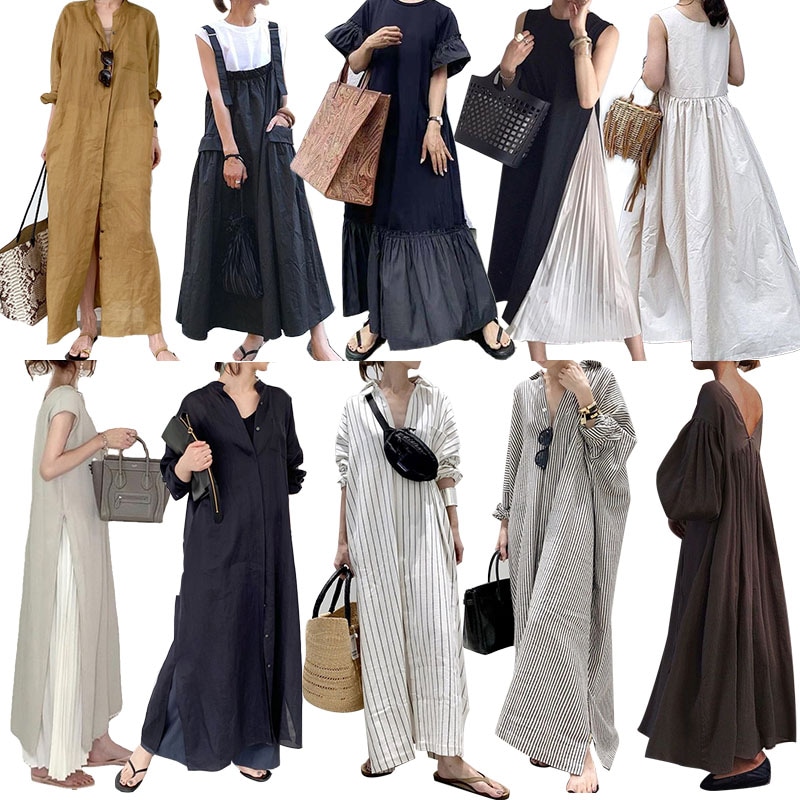 春夏 ワンピース レディース キャミワンピース 通勤 シャツワンピース ロングワンピース