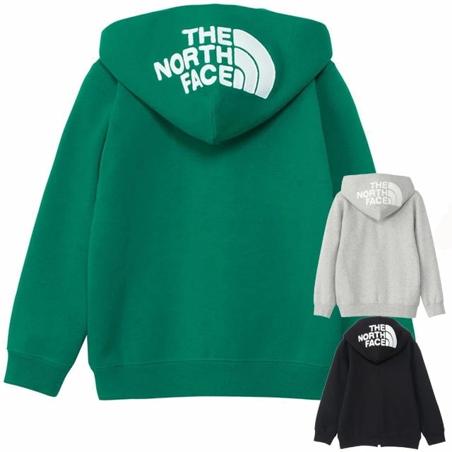 ザ・ノース・フェイス パーカー キッズ 男の子 リアビューフルジップフーディ 女の子 トップス 長袖 裏起毛 子供服 ジップアップ アウター 前開き 上着 羽織 NTJ62261 TNFグリーン アー