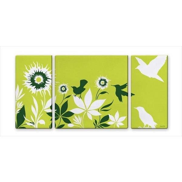 ファブリックパネル アートフレーム おしゃれ 北欧 飾り 壁掛け ウォールデコレーション Spring Garden 600x300mm