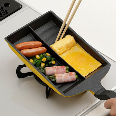 玉子焼き器 仕切り付き 早業 ツインシェフ ガス火対...のサムネイル