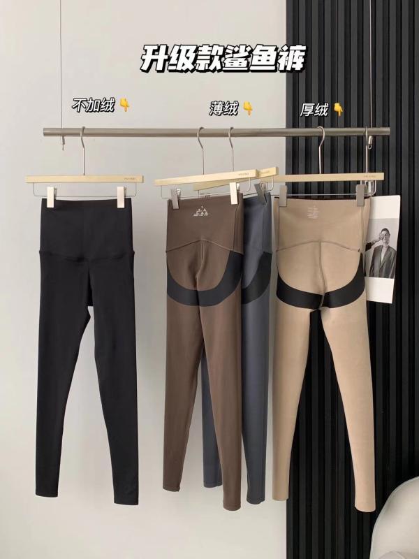 パンツ レディース 秋 冬 ハイウエスト レギンス スリムフィット アウターウェア ベルベット 厚手 シャーク