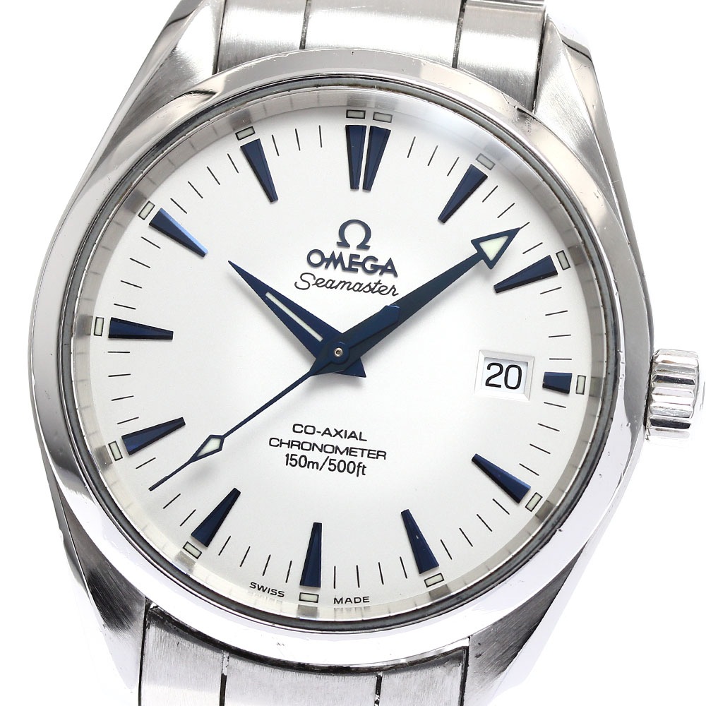 オメガ OMEGA 2503.33 シーマスター アクアテラ デイト コーアクシャル 自動巻き メンズ 保証書付き_891165【中古】 197,100円