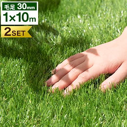 2個セット【送料無料】 人工芝 ロールタイプ リアル U字固定ピン48本入 ロール 芝丈30mm 10m 1m×10m リアル人工芝 マット U字ピン 庭 ふかふか 人工芝生 ガーデニング ベランダ