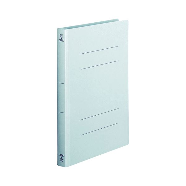 (まとめ) TANOSEE フラットファイル（厚とじW） A4タテ 250枚収容 背幅28mm 青 1セット（10冊） (×10セット)