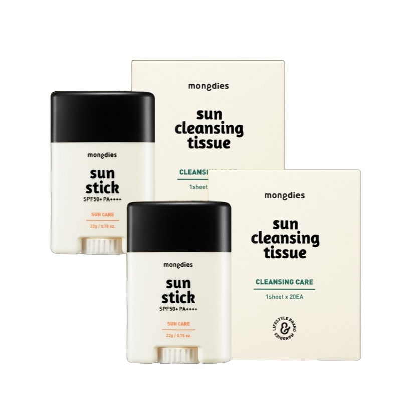 [2+2] 安心外出 すっぽんサンケアセット（サンスティック2＋サンクレンジングティッシュ2）