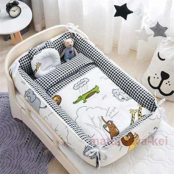 【3日で出荷】ベビーベッド枕布団付きセット折りたたみベッド新生児用寝具添い寝ベッド赤ちゃん新生児ベッド洗濯可能転落