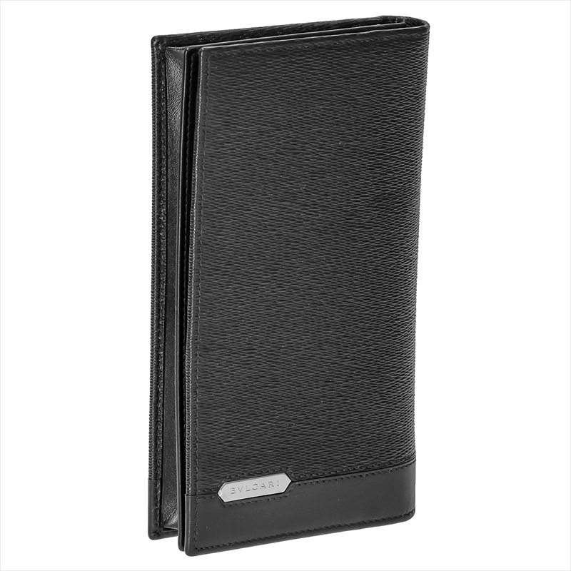 BVLGARI 280922 SERPENTI SCAGLIE MAN ブルガリ セルペンティ スカリエ マン 長財布小銭入付 カーフレザー ブラック/ガンメタル