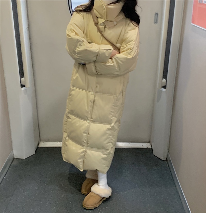 韓国デザイン秋冬新作おしゃれゆったりミディアム厚手の綿入れの服