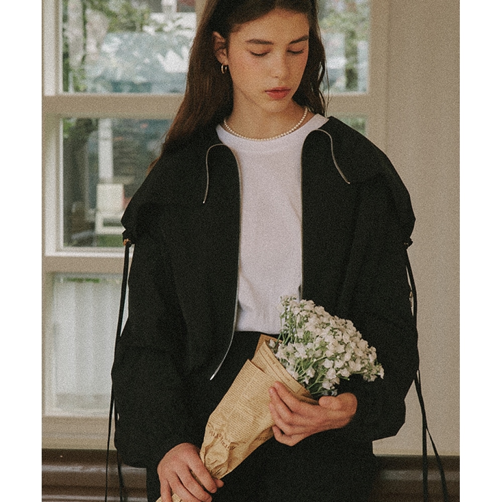 ロンロンセーラーウィンドストリングジャケット ブラック