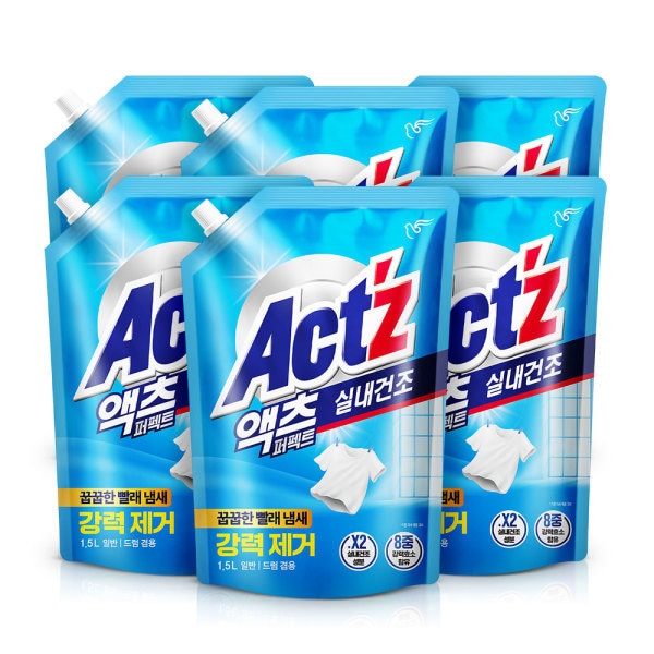 アクツパーフェクト室内乾燥兼用洗剤1500ml x6個 (贈呈品なくなり次第贈呈終了)