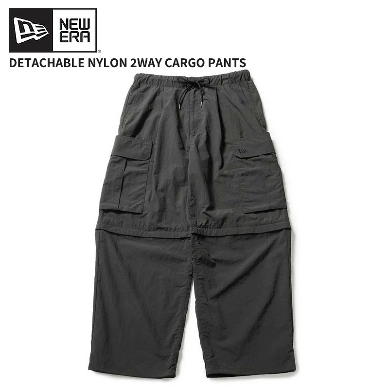 ニューエラ メンズ 高機能パンツ ワークパンツ NEW ERA デタッチャブル ナイロン 2WAY カーゴ パンツ チャコール 14856746