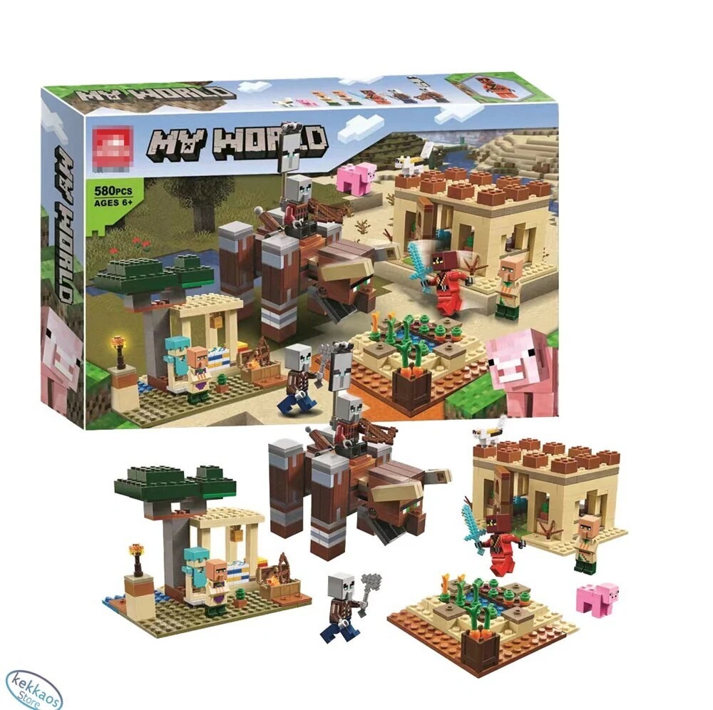 レゴ互換 マインクラフト イリジャーの襲撃 21160 おもちゃ テレビゲーム ブロック プレゼント 家 おうち 男の子 女の子 8歳以上 互換品