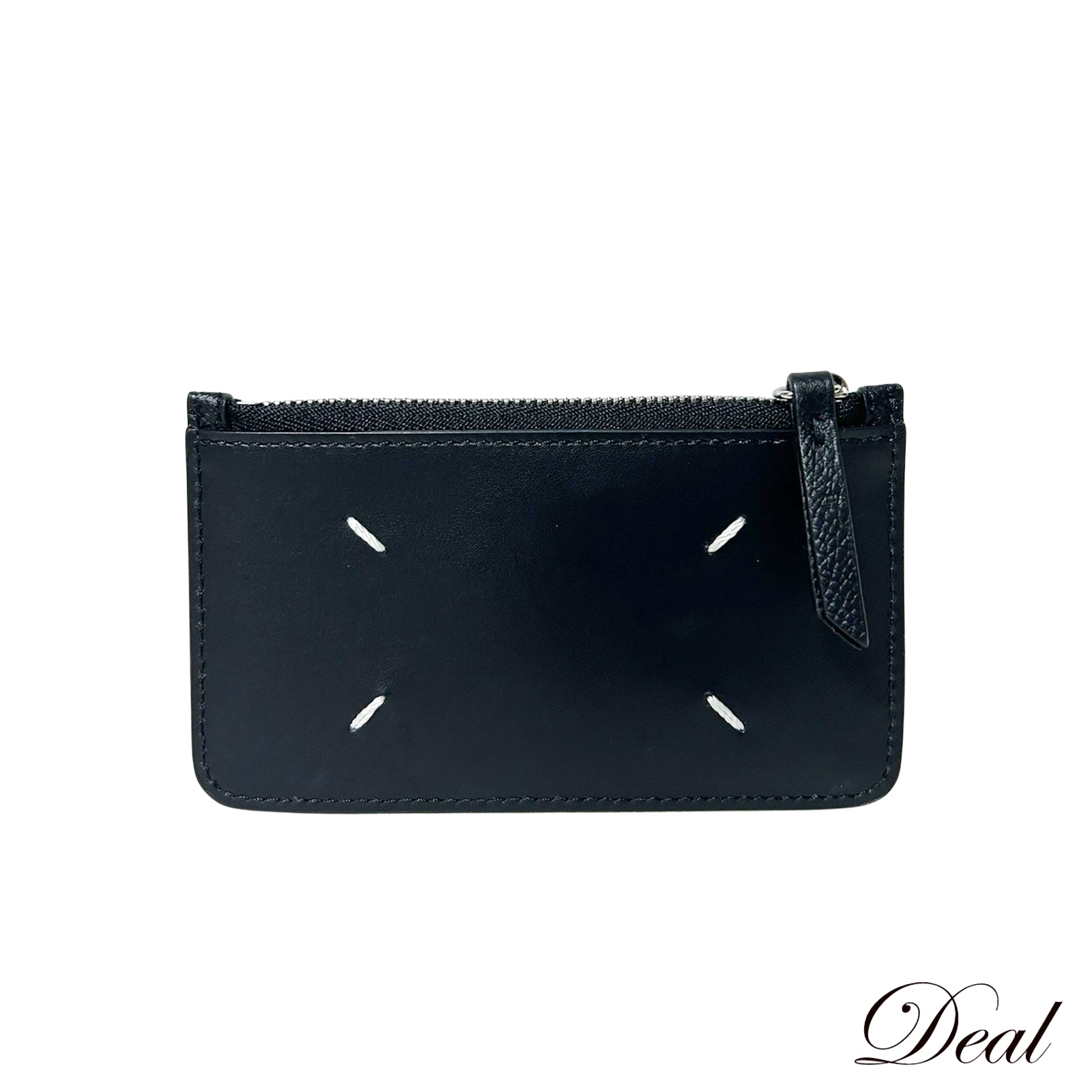 美品 メゾンマルジェラ フラグメントケース 4ステッチ SA1VX0008 P4745 ユニセックス ブラック メンズ コインケース