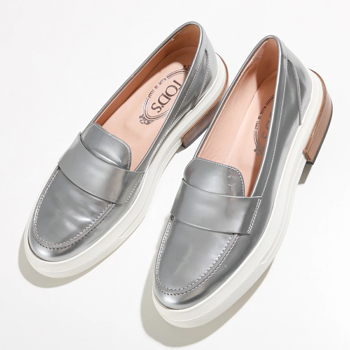 TODS トッズ ローファー XXW92B0Y4101ON レディース メタリックレザー ラバーソール 厚底 シューズ 靴 B200