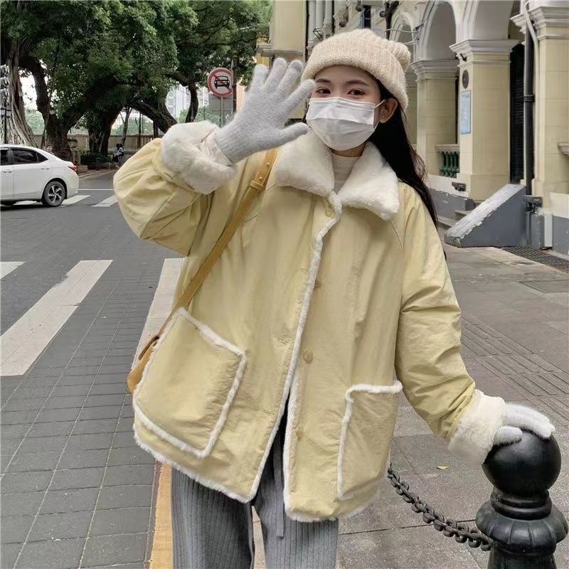 入庫レディース中綿ジャケットボアコートオーバーコート両面着用ゆったり外套防寒服通学通勤お出掛け秋冬女子アウター